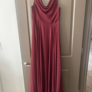 Jenny Yoo Sleeveless Maxi Dress in Deep Red